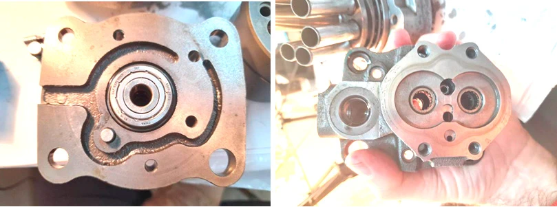 Фото 16,17. Корпус топливоподкачивающего насоса без повреждений