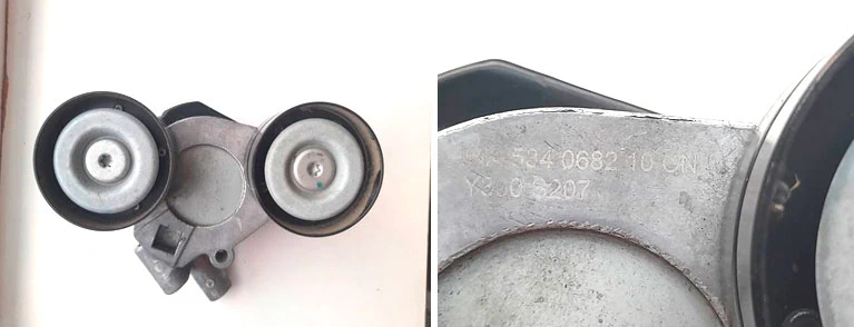 Фото 1,2. Представленный натяжитель ремня