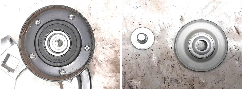 Фото 7,8. Детали разобранного ролика