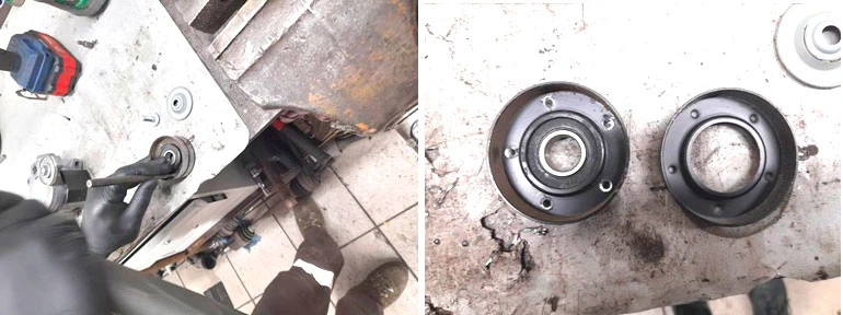 Фото 12,13. Демонтаж подшипника